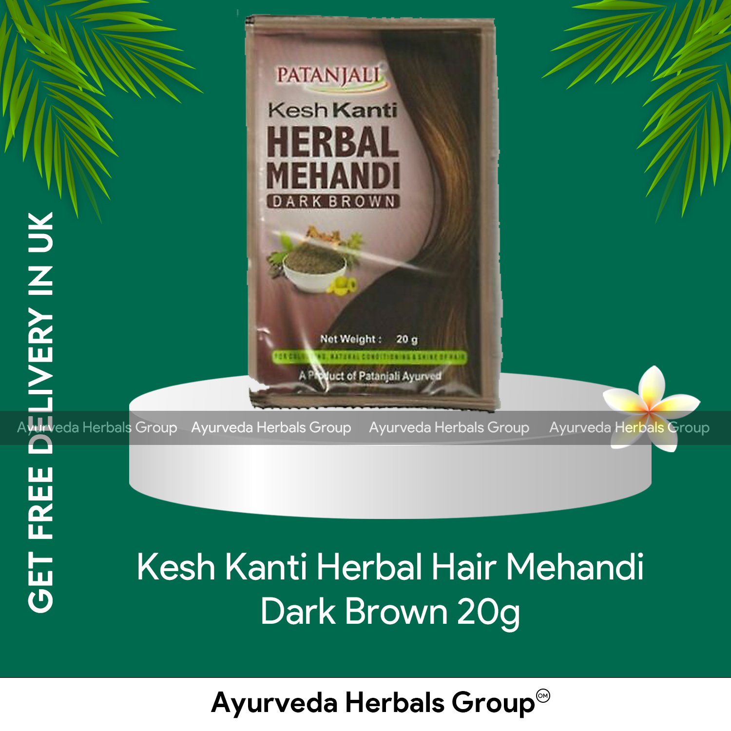 Patanjali Kesh Kanti Herbal Hair Mehandi Dark Brown 20g - Ecobay Herbals