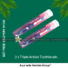 Patanjali 2 x Triple Action Toothbrush.