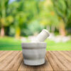 White Marble Mortar and Pestle Set,
