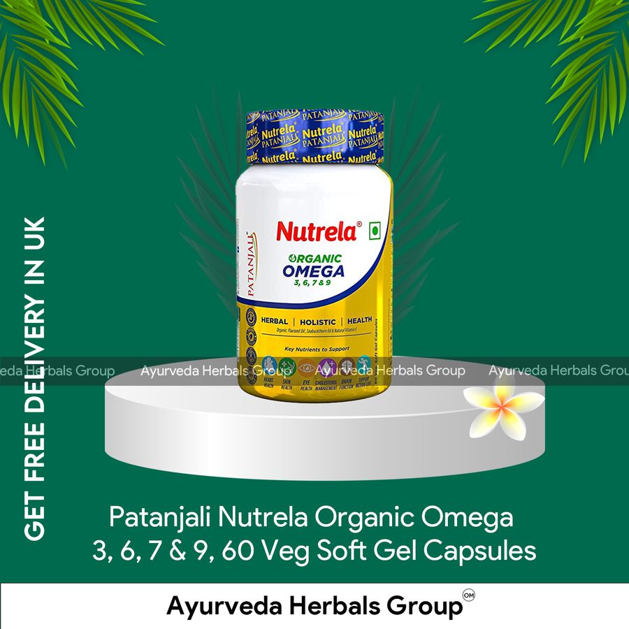patanjali nutrela organic omega 3 6 7 & 9 capsule 60