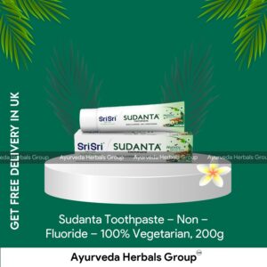 Sudanta Toothpaste -  Non - Fluoride - 100% Vegetarian, 200g