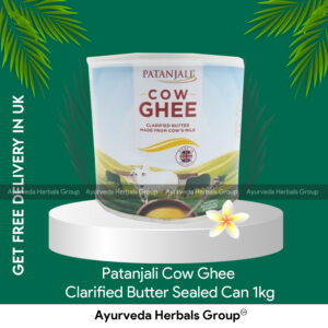 NEW UK Patanjali Cow Ghee Clarified Butter Sealed Can 1kg